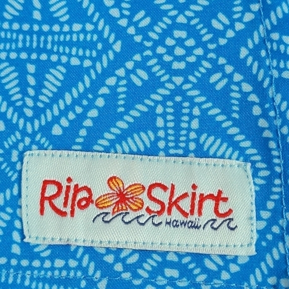 RipSkirt Hawaii Boho Denim Print Travel/Summer Skirt/Coverup Sz XS - Picture 6 of 7